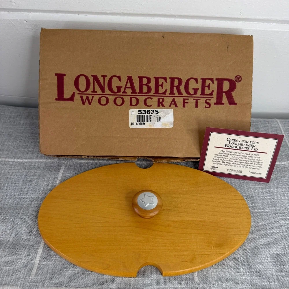Longaberger 2000 Century Celebrations Basket Woodcrafts Lid Star Knob #53635